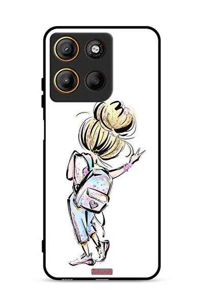 Tolwak غطاء حماية موتورولا موتو جي 15 بطبعة فتاة العودة إلى المدرسة