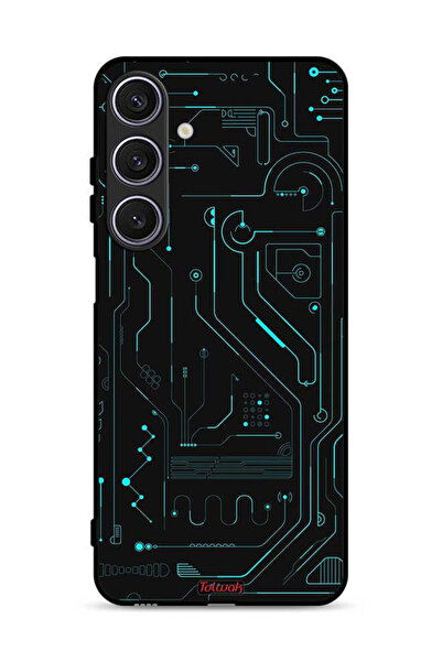 Tolwak غطاء حماية لهاتف Samsung Galaxy A17 دوائر فنية رقمية بسيطة متعددة الشاشات