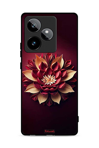 Tolwak غطاء حماية لهاتف Realme GT 7 5G بتصميم تجريدي زهري