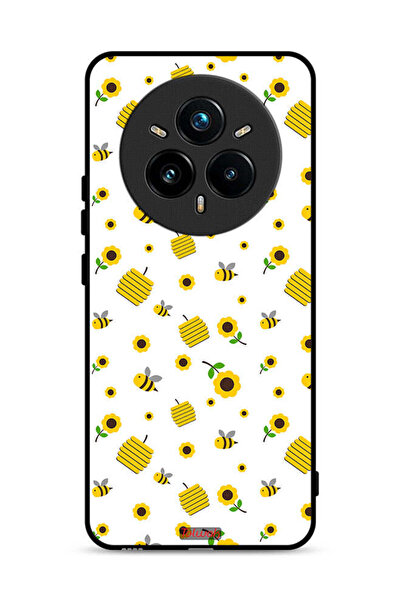 Tolwak غطاء حماية لهاتف Realme 14 Pro Plus 5G بنقشة عباد الشمس والنحل