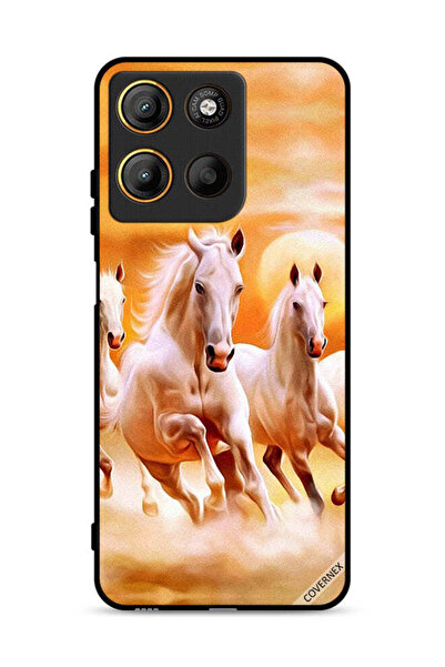 Covernex غطاء حماية لهاتف موتورولا موتو جي 15 - خيول تركض