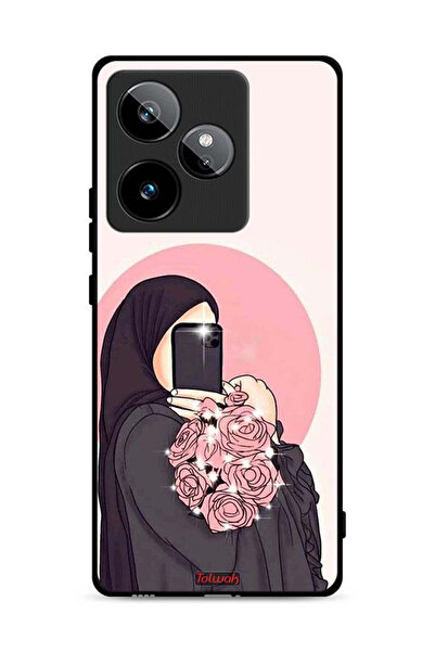 Tolwak غطاء حماية لهاتف Realme GT 7T 5G مع فن التقاط صور سيلفي أثناء حمل الزهور
