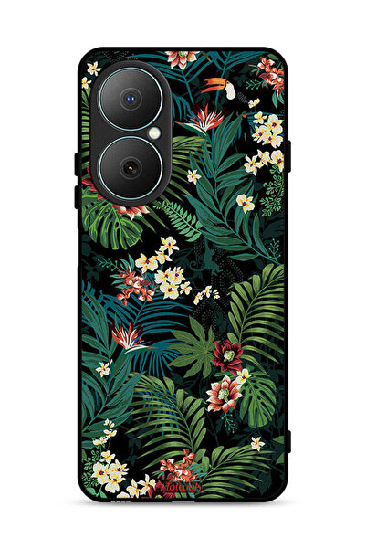 Tolwak غطاء حماية لهاتف هواوي نوفا Y73 بنقشة أوراق استوائية