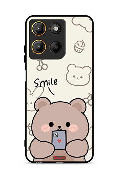 Tolwak غطاء حماية موتورولا موتو جي 15 برسومات الدب المبتسم