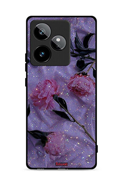 Tolwak غطاء حماية لهاتف Realme GT 7 5G بنقشة ورود لامعة