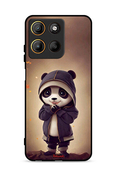 Tolwak غطاء حماية موتورولا موتو جي 15 بتصميم باندا صغير لطيف