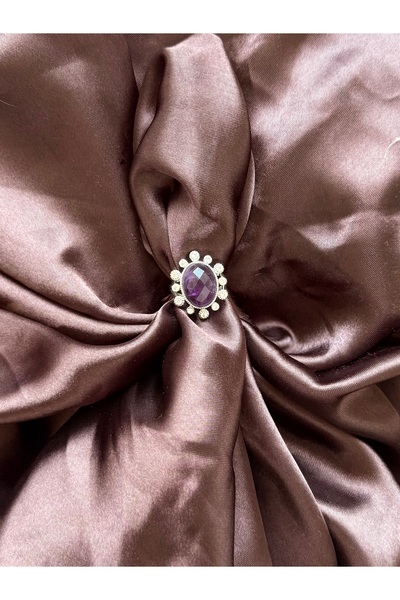 Taş-Mir خاتم من حجر الجمشت الطبيعي قابل للتعديل