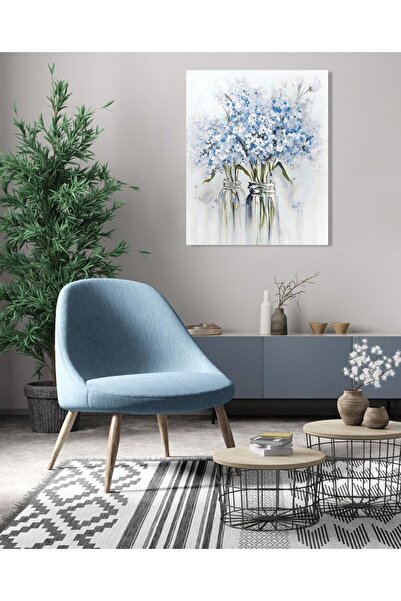 Today Idea لوحة زهور تجريدية أنيقة من "توداي آيديا" | طباعة زهور عصرية مؤطرة لغرفة المعيشة وغرفة النوم