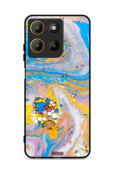 Tolwak غطاء حماية لهاتف موتورولا موتو جي 15 بأحجار كريمة ملونة تجريدية