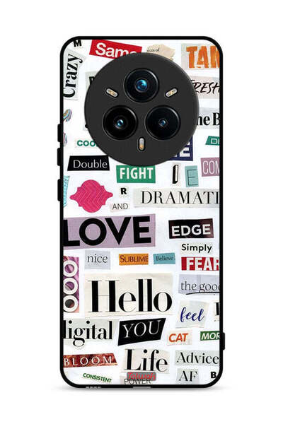 Tolwak غطاء حماية لهاتف Realme 14 Pro Plus 5G مع ملصقات اقتباسات قصيرة