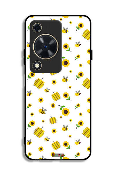 Tolwak غطاء حماية لهاتف هواوي نوفا Y72S بنقشة عباد الشمس والنحل