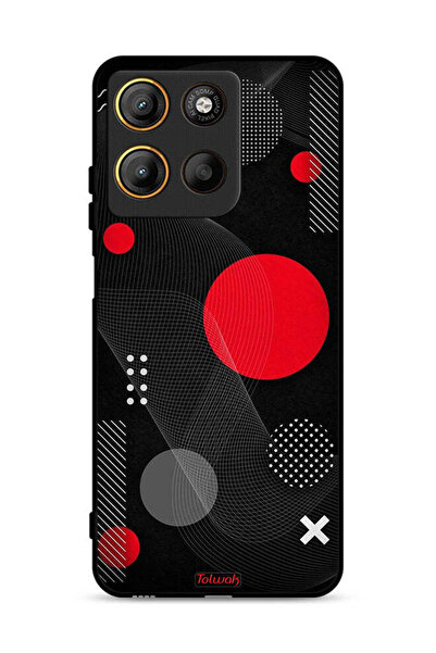 Tolwak غطاء حماية لهاتف موتورولا موتو جي 15 بنمط دائري ومتقاطع