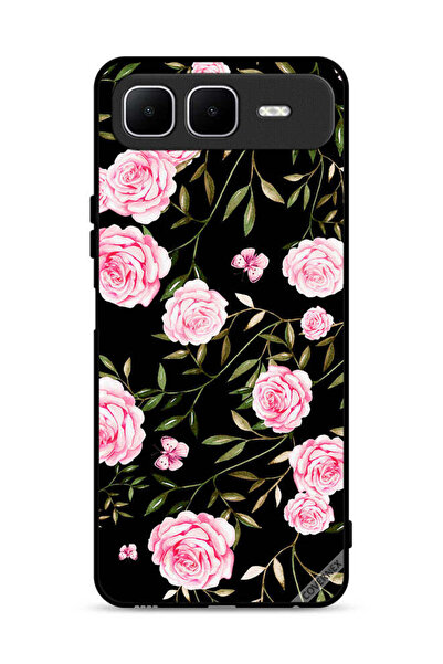 Covernex غطاء حماية لهاتف إنفينيكس سمارت 10 بلس، وردي اللون، باقات من الأوراق...