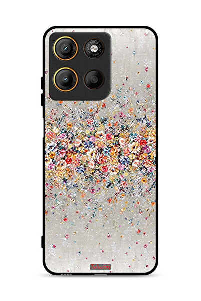 Tolwak غطاء حماية موتورولا موتو جي 15 بنقشة زهور صغيرة وفن تجريدي