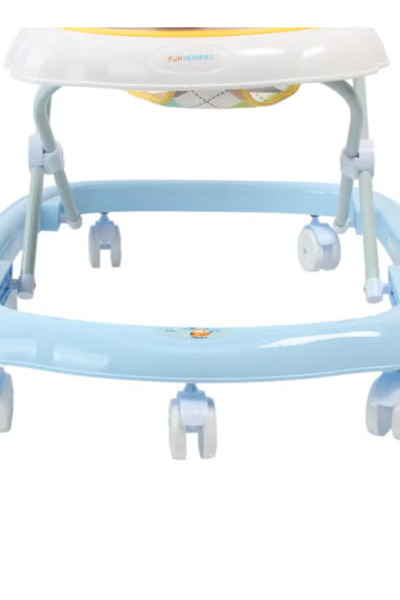 Fun Moment Adjustable Height Foldable Baby Walker 6-18 Months Blue