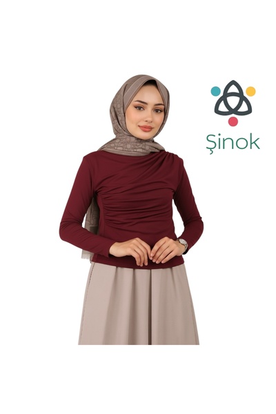 ŞİNOK Μπλούζα Drapeli Sandy ποιότητας A+