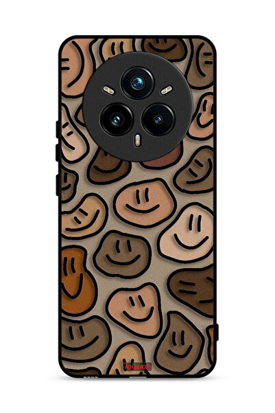 Tolwak غطاء حماية لهاتف Realme 14 Pro 5G برسومات وجوه مبتسمة