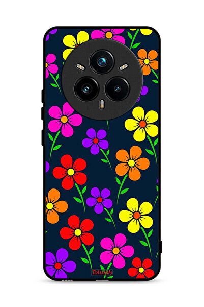 Tolwak غطاء حماية لهاتف Realme 14 Pro 5G بنقشة زهور ملونة
