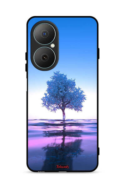 Tolwak غطاء حماية لهاتف هواوي نوفا Y73 بتصميم شجرة نيون وانعكاس مائي رقمي