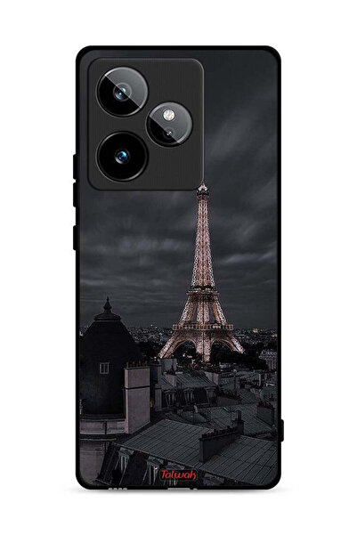 Tolwak غطاء حماية لهاتف Realme GT 7 5G بطبعة برج إيفل في الليل