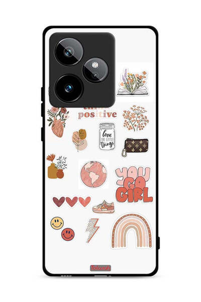 Tolwak غطاء حماية لهاتف Realme GT 7T 5G بتصميم فتاة مرحة