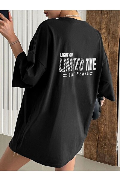 Flood Of Style Γυναικείο Μαύρο Limited με τύπωμα oversized