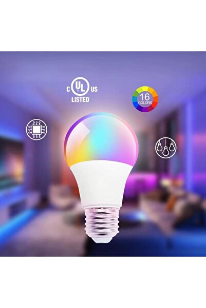 AGUILAS 12 watt Rgb Led Lamba Kumandalı Ambiyans Aydınlatma 5450 Lümen Tasarruflu Renk Değiştiren Led Işık