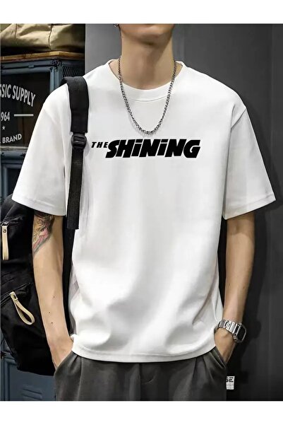 Flood Of Style Men's White Shining Printed Oversize