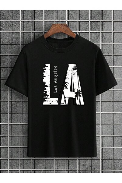 Flood Of Style Ανδρικό μαύρο LA με τύπωμα oversized