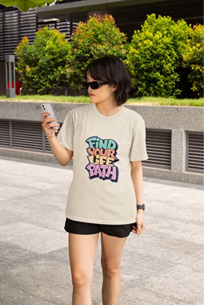 ArtYus Girl/Woman Find Your Life Path Transfer Printed Round Neck Short Sleev...