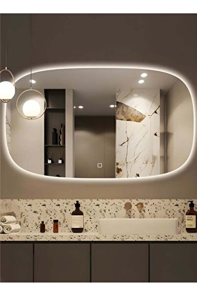 Taimi Elegant Makeup Mirror 90x70cm-beautiful Mirror With 3-levels Of Backlighting For Decoration
