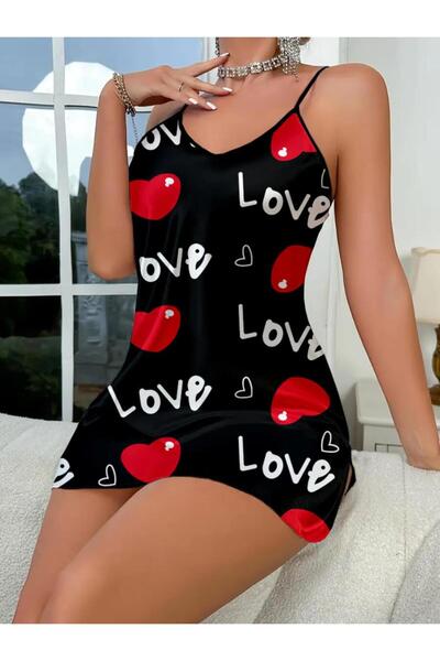 Lolitanya Love patterned satin nightgown l1316