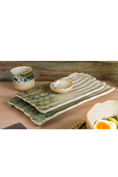Bonna Porselen Gaia 34,5*21 cm Dikdörtgen Tabak Sushi Tabağı GAI38DT