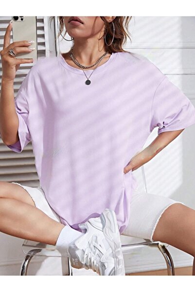 Flood Of Style Γυναικείο Λιλά Απλό oversized