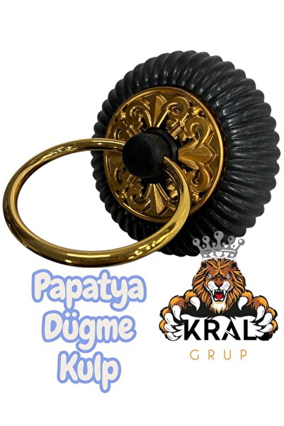 KRAL GRUP HIRDAVAT Siyah Gold Polimer Düğme Kulp Sarı Mobilya Çekmece Mutfak ...