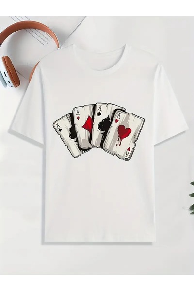 Flood Of Style Ανδρικό λευκό 4 όπως με τύπωμα oversized