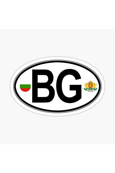 TSC Bulgaria Oval Country Code Decal Car Sticker Label 13cm