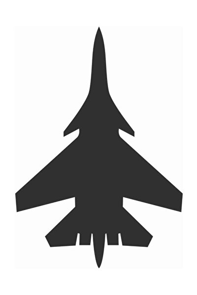 TSC Black airplane silhouette sticker 19 cm black color car sticker