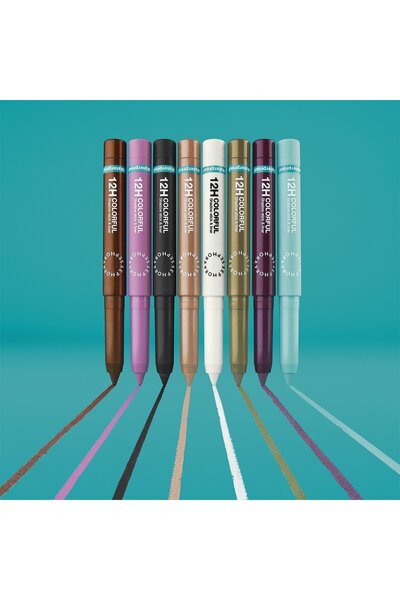 SEPHORA 12 Saat Kalıcılık Sunan Renkli Göz Farı + Eyeliner Kalem 2’si 1 Arada