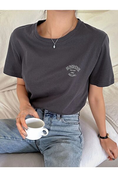 Flood Of Style مقاس كبير مطبوع عليه شمس مدخنة للسيدات