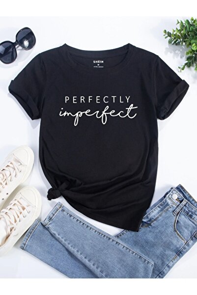 Flood Of Style Γυναικείο μαύρο με τέλεια εκτύπωση Oversize