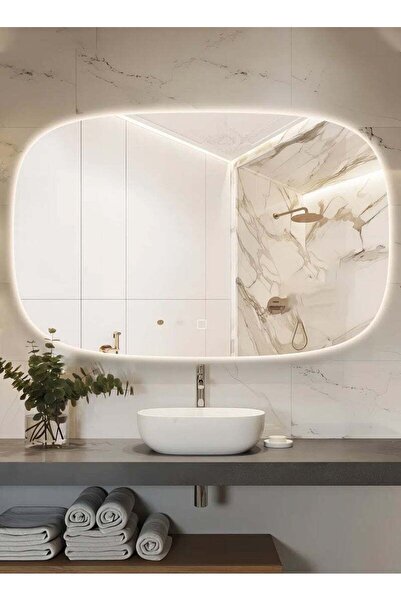 Taimi Elegant Makeup Mirror 80x60cm-beautiful Mirror With 3-levels Of Backlighting For Decoration