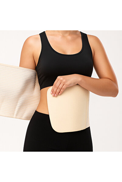 Genel Markalar Ayarlanabilir Havlu Pedli Bej 120cm (XL-XXL-XXXL) Karın Korses...