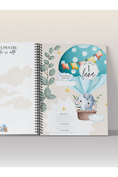 Giftycal Baby diary, diary with baby's memories from the first year of life, 80 pages