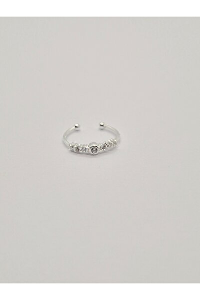 Set 925 Ayar Gümüş Zirkon Taşlı Sıkıştırmalı Fake Deliksiz Piercing Hızma ( Ç...