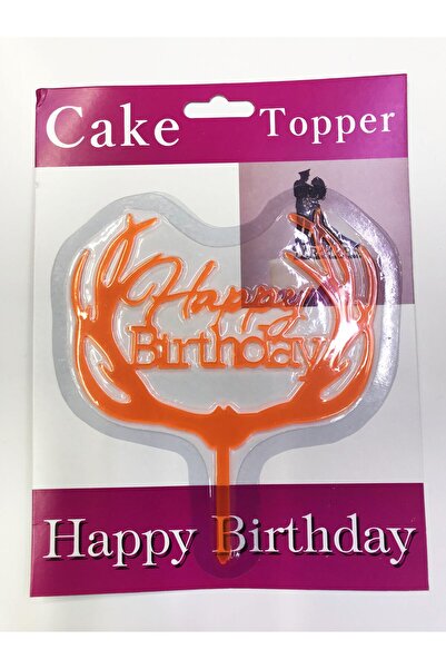 Leyaton Lwlhmrs-Ieg Ieg ™   Happy Birthday Written Orange Branch Cake Stick