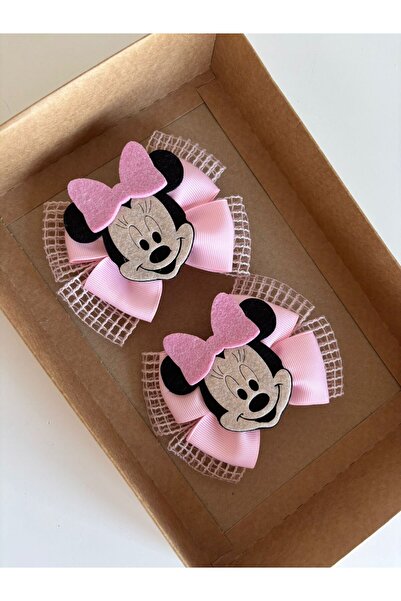 Minnie Mouse Hasırlı 2 li toka