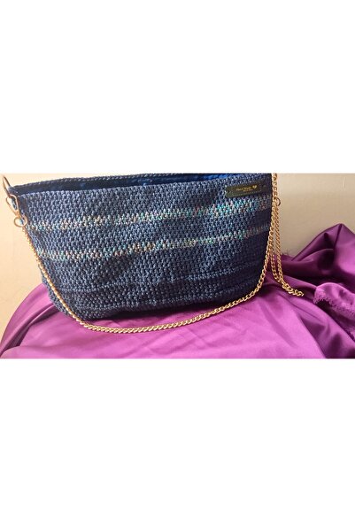 Marka Gökçe'nin Yeri Büyük boy Simli Desenli Omuz Çantası