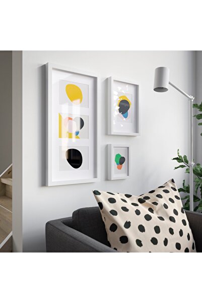 IKEA RÖDALM Frame for 3 pictures, white, 55 x 28 cm