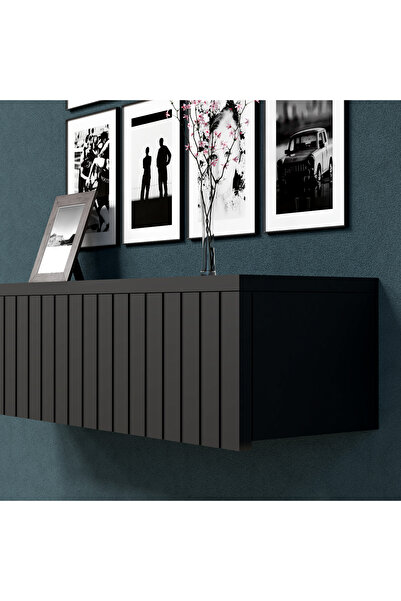 Barida Sanat Konsol Tek Büyük Çekmeceli | Dresuar | Duvara Monte MDF Ahşap Raf | Makyaj Masası 90cm